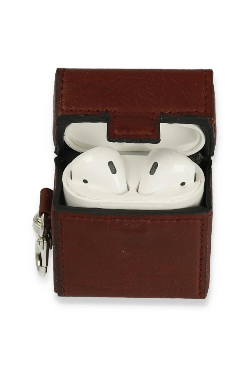 Mey İthalat®  Airpods 2 (2.nesil) Deri Kılıf - Bordo