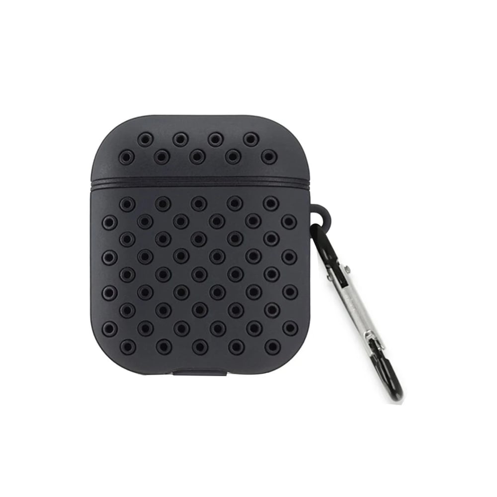 Mey İthalat®  Airpods 2 (2.nesil) Spor Delikli Kılıf - Siyah-Siyah