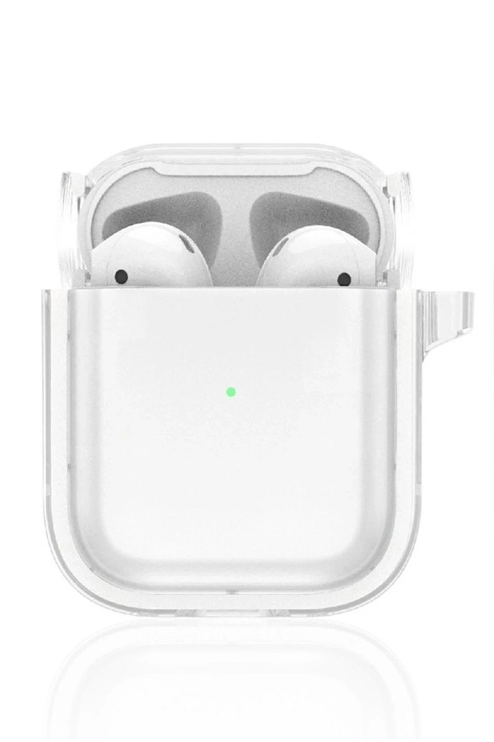 Mey İthalat®  Airpods 4 (4.nesil) Shiny Şeffaf Kılıf - Beyaz