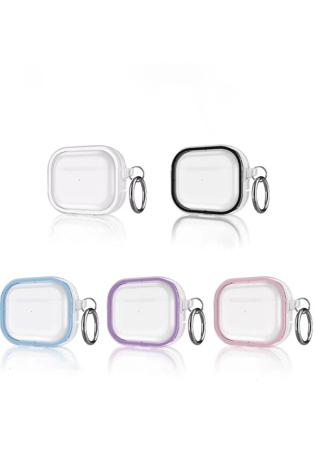 Mey İthalat®  Airpods Pro 2 (2.nesil) Shiny Şeffaf Kılıf - Pembe