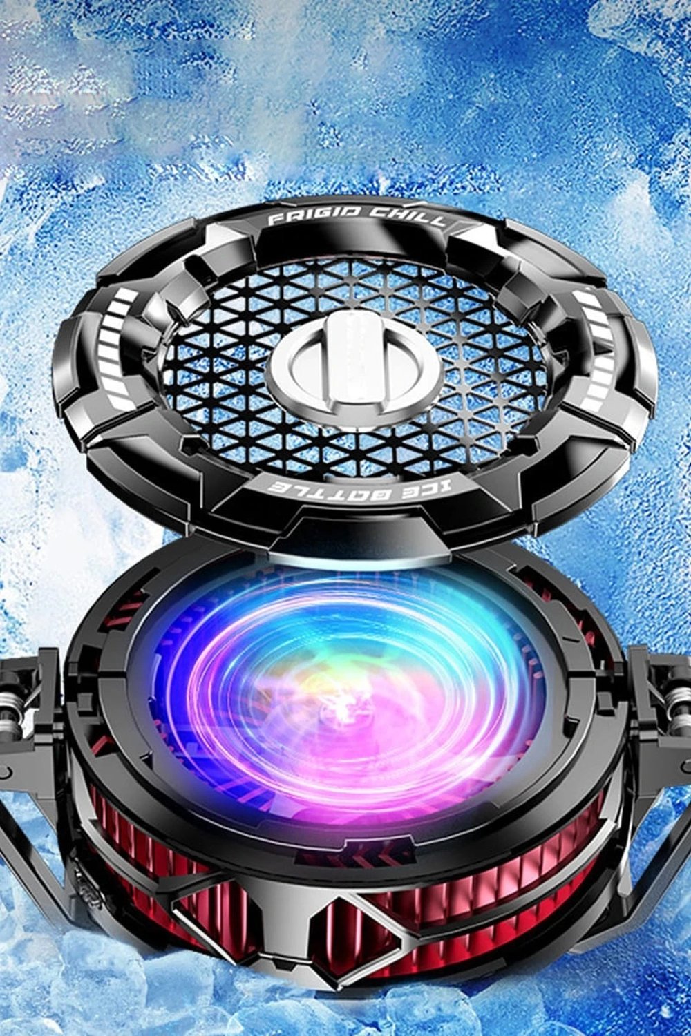 Mey İthalat®  FS02 15W RGB Radyatör Telefon Soğutucu Fan - Siyah