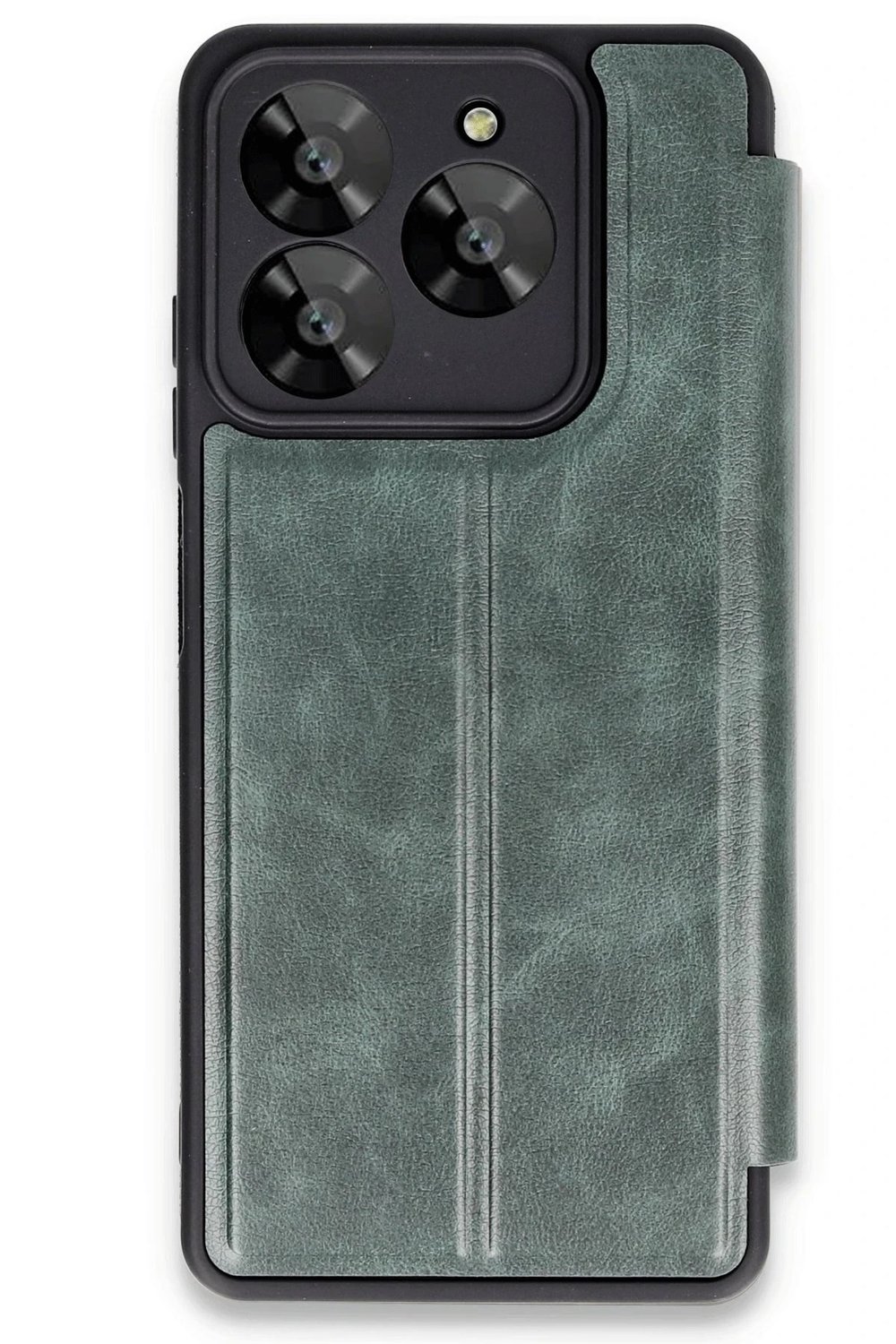 Mey İthalat®  General Mobile Era 30 Kılıf Flip Cover - Koyu Yeşil