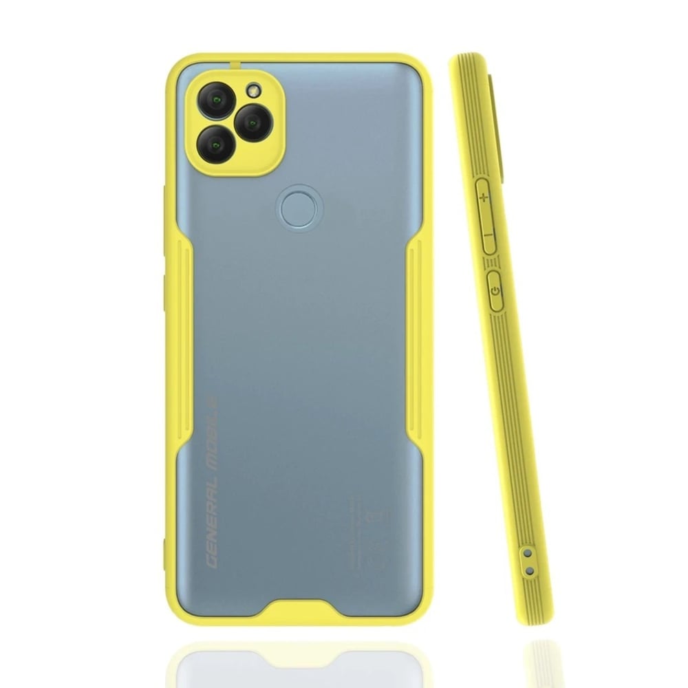 Mey İthalat®  General Mobile GM 22 Kılıf Platin Silikon - Sarı