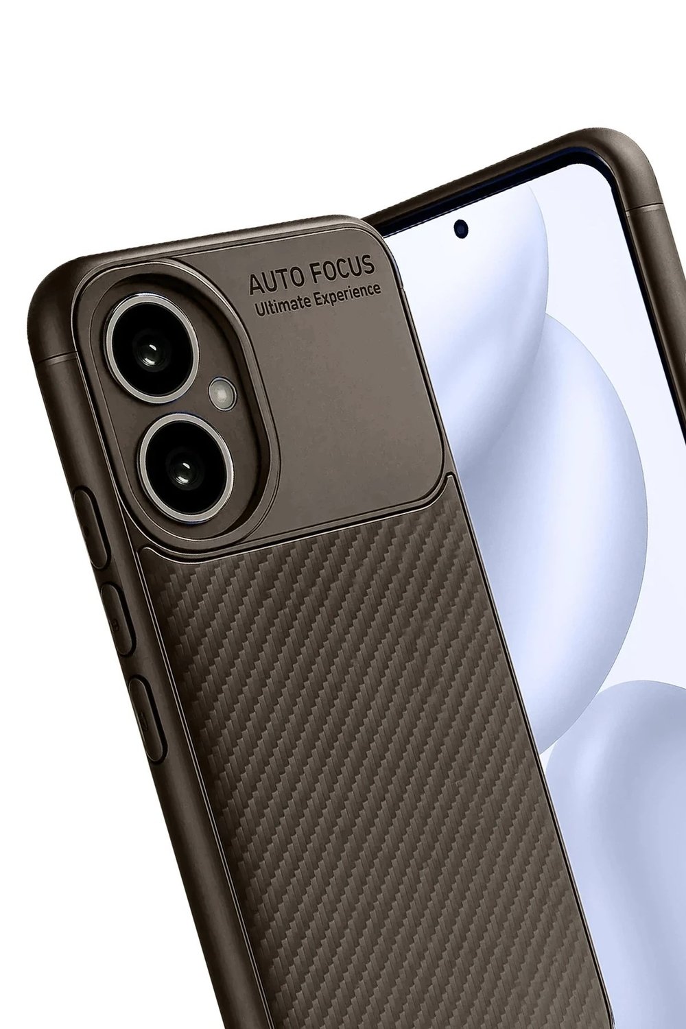 Mey İthalat®  Honor 400 Kılıf Auto Focus Karbon Kapak - Kahverengi