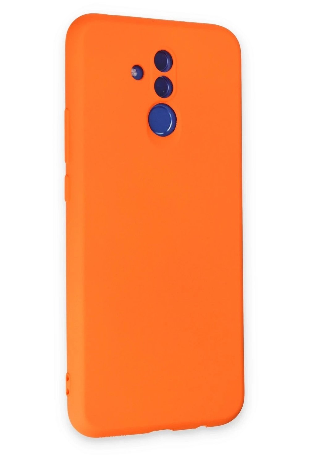 Mey İthalat®  Huawei Mate 20 Lite Kılıf Nano içi Kadife Silikon - Turuncu