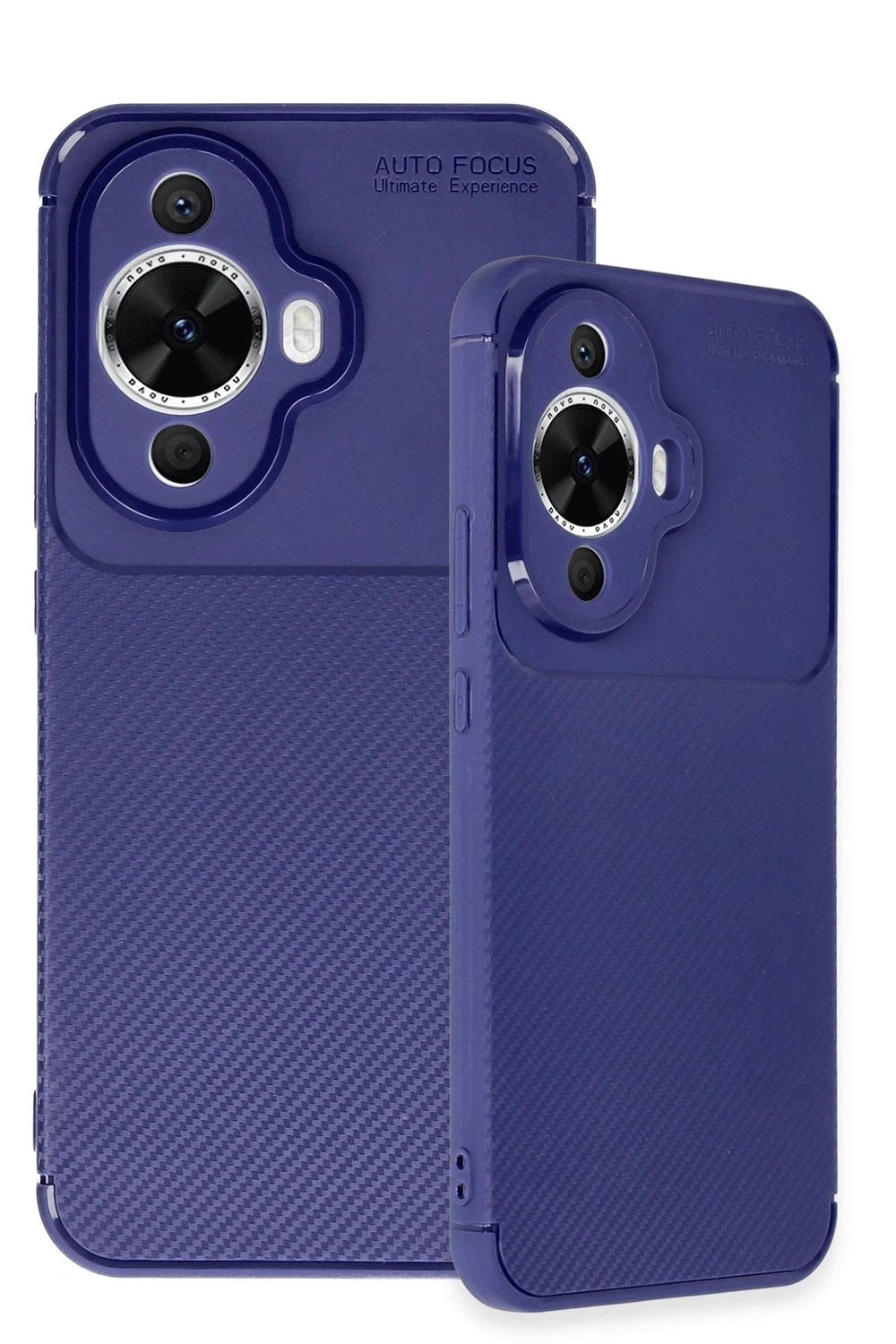 Mey İthalat®  Huawei Nova 12S Kılıf Auto Focus Karbon Kapak - Lacivert