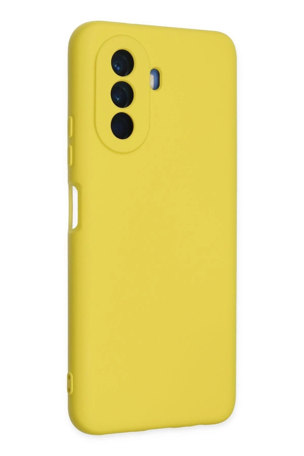 Mey İthalat®  Huawei Nova Y70 Kılıf Nano içi Kadife Silikon - Sarı