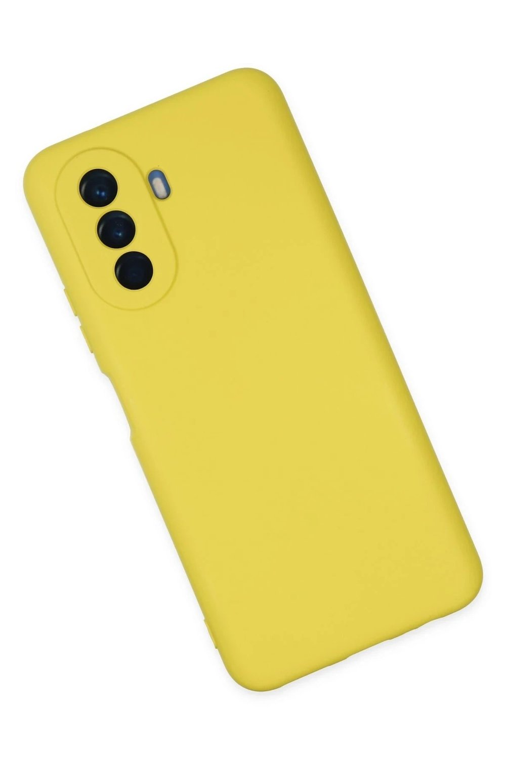 Mey İthalat®  Huawei Nova Y70 Kılıf Nano içi Kadife Silikon - Sarı