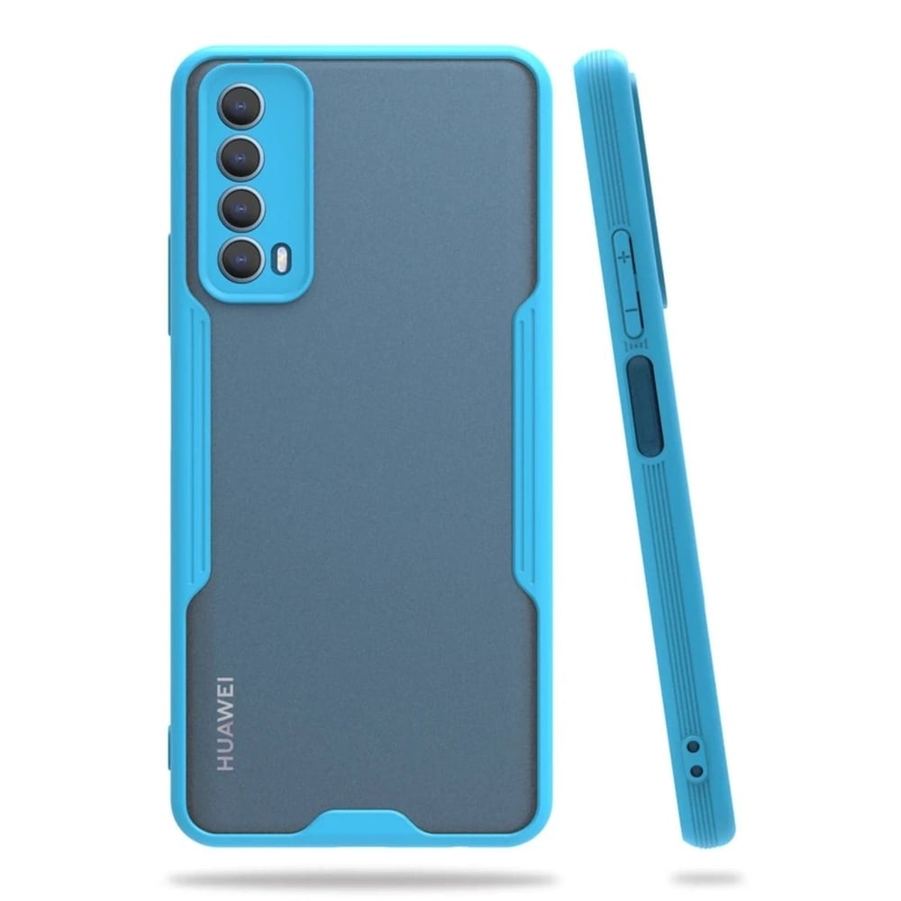 Mey İthalat®  Huawei P Smart 2021 Kılıf Platin Silikon - Mavi