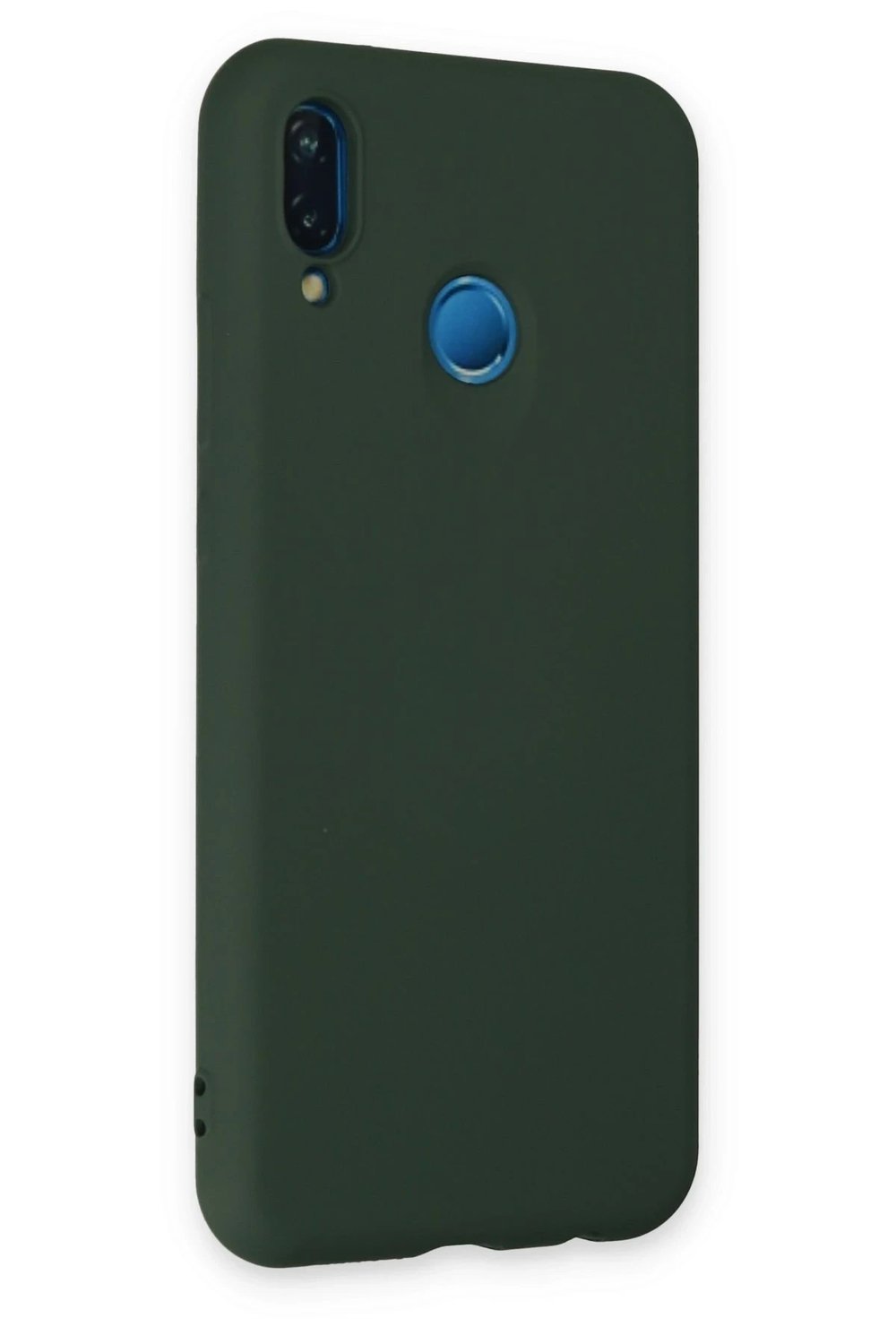 Mey İthalat®  Huawei P20 Lite Kılıf Nano içi Kadife Silikon - Koyu Yeşil