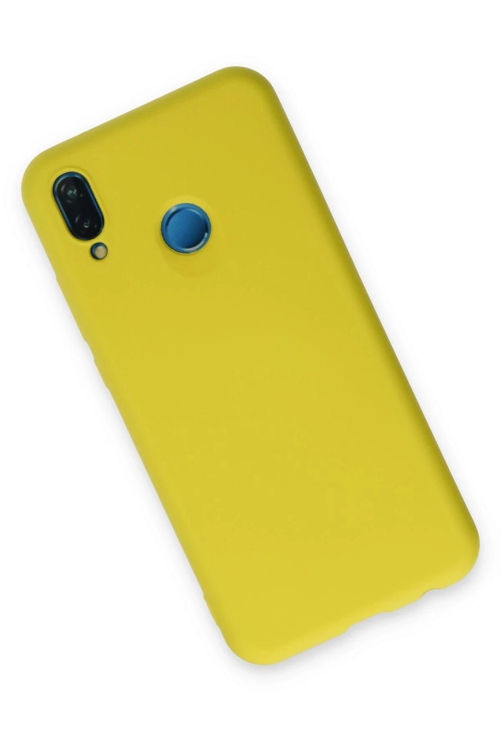Mey İthalat®  Huawei P20 Lite Kılıf Nano içi Kadife Silikon - Sarı