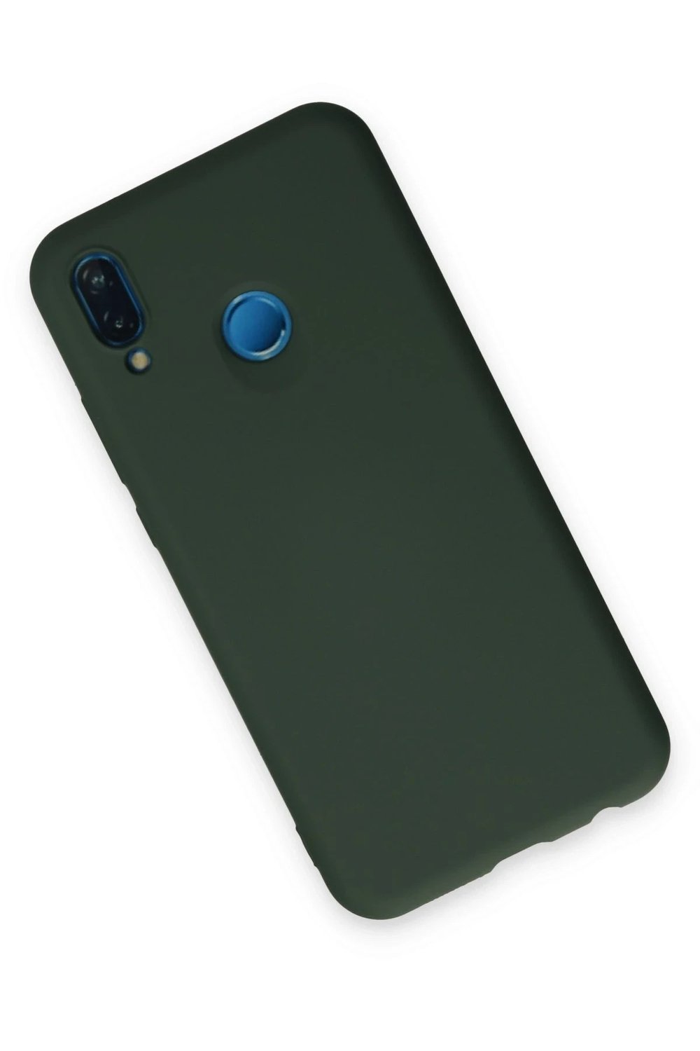 Mey İthalat®  Huawei P20 Lite Kılıf Nano içi Kadife Silikon - Koyu Yeşil