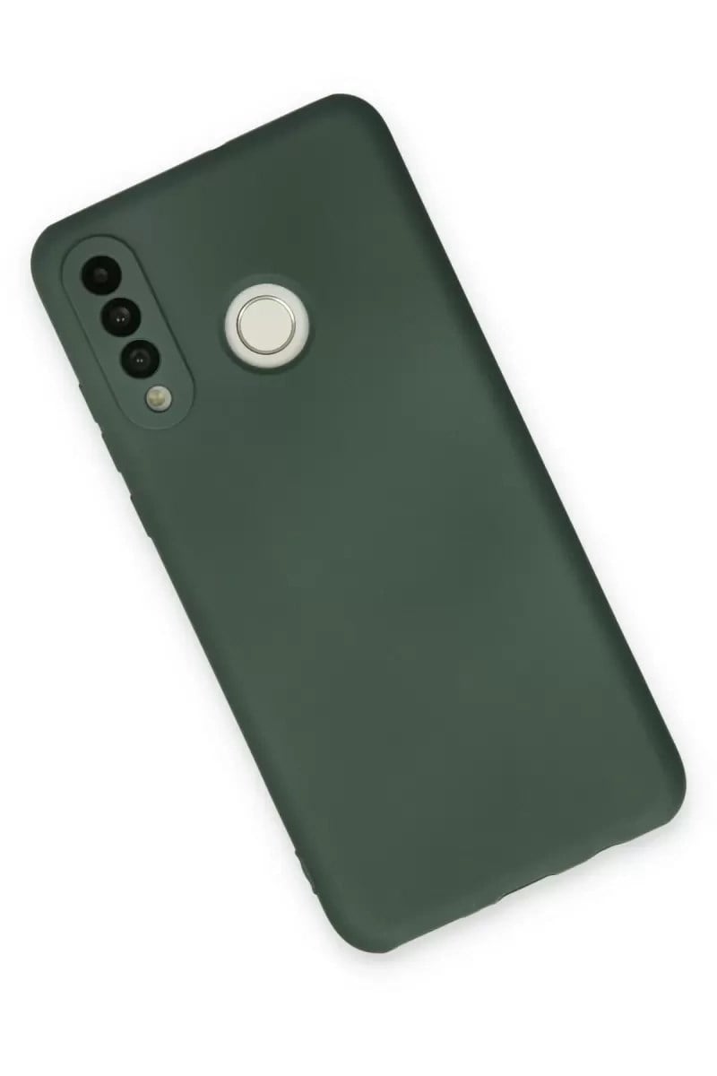 Mey İthalat®  Huawei P30 Lite Kılıf Nano içi Kadife Silikon - Koyu Yeşil