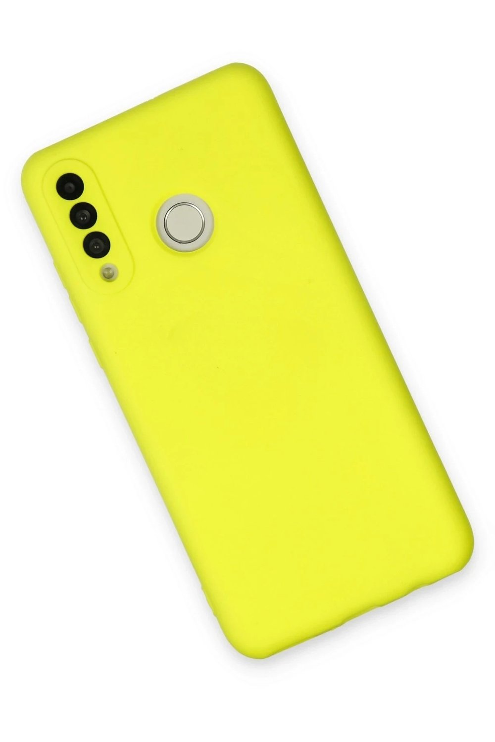 Mey İthalat®  Huawei P30 Lite Kılıf Nano içi Kadife Silikon - Sarı