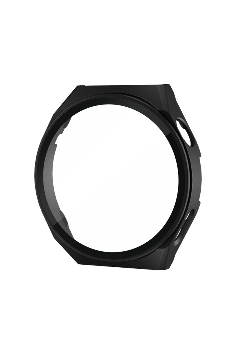 Mey İthalat®  Huawei Watch GT3 Pro 46mm Dota Camlı Kasa Ekran Koruyucu - Siyah