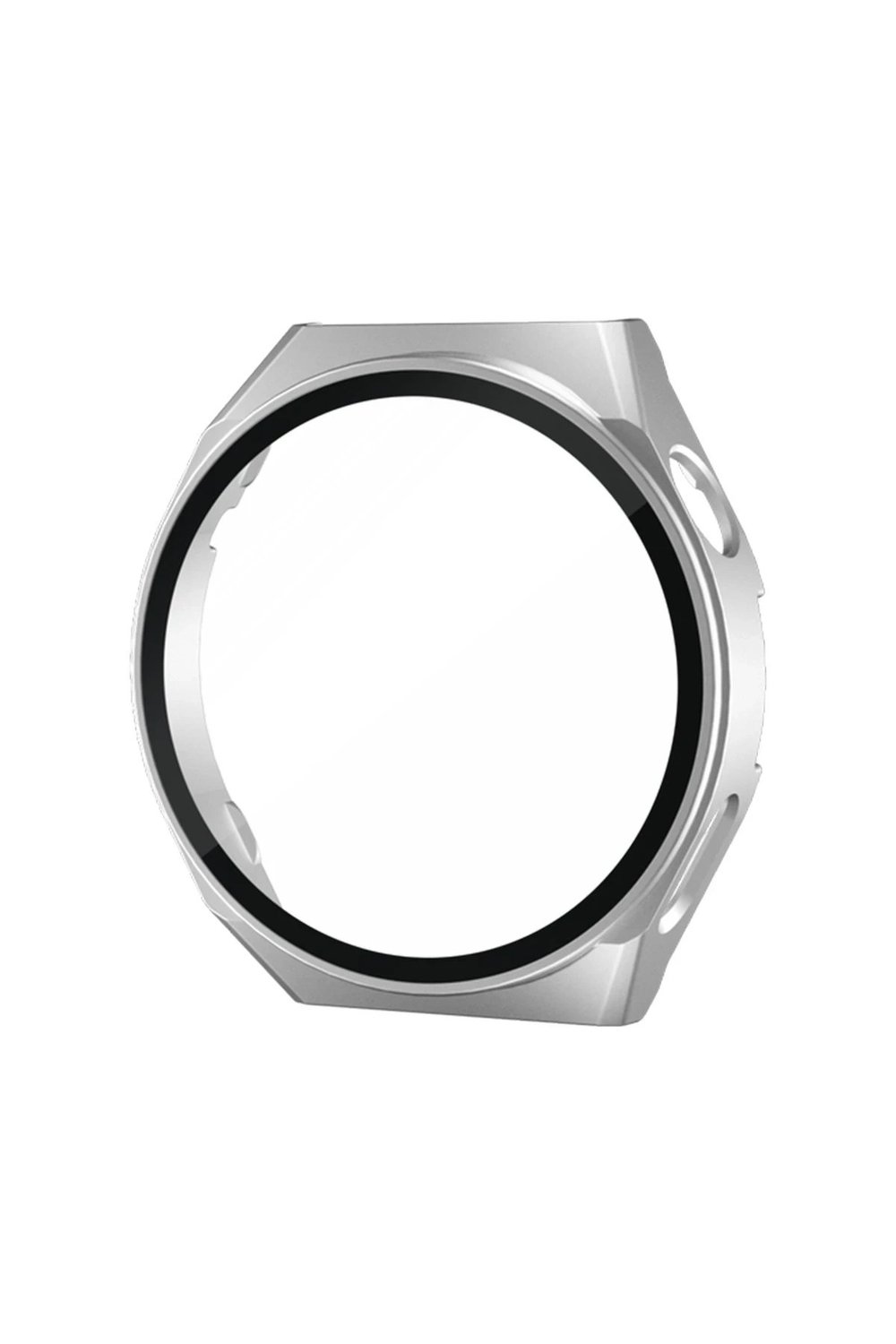 Mey İthalat®  Huawei Watch GT3 Pro 46mm Dota Camlı Kasa Ekran Koruyucu - Gümüş