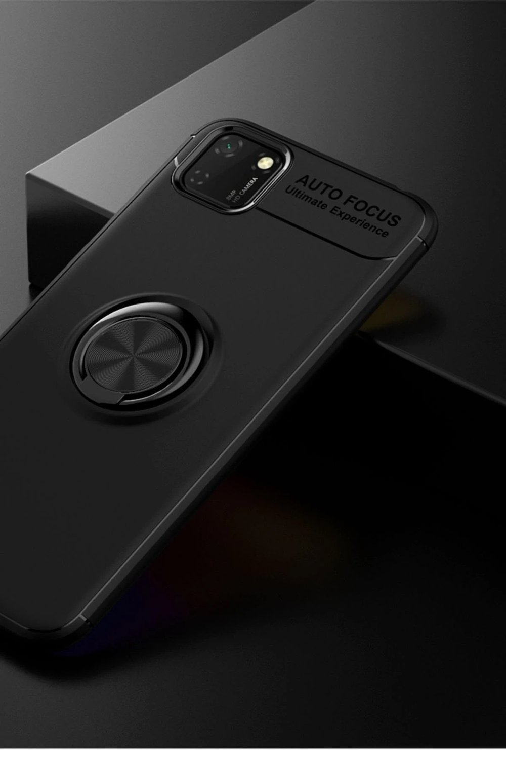 Mey İthalat®  Huawei Y5P Kılıf Range Yüzüklü Silikon - Siyah