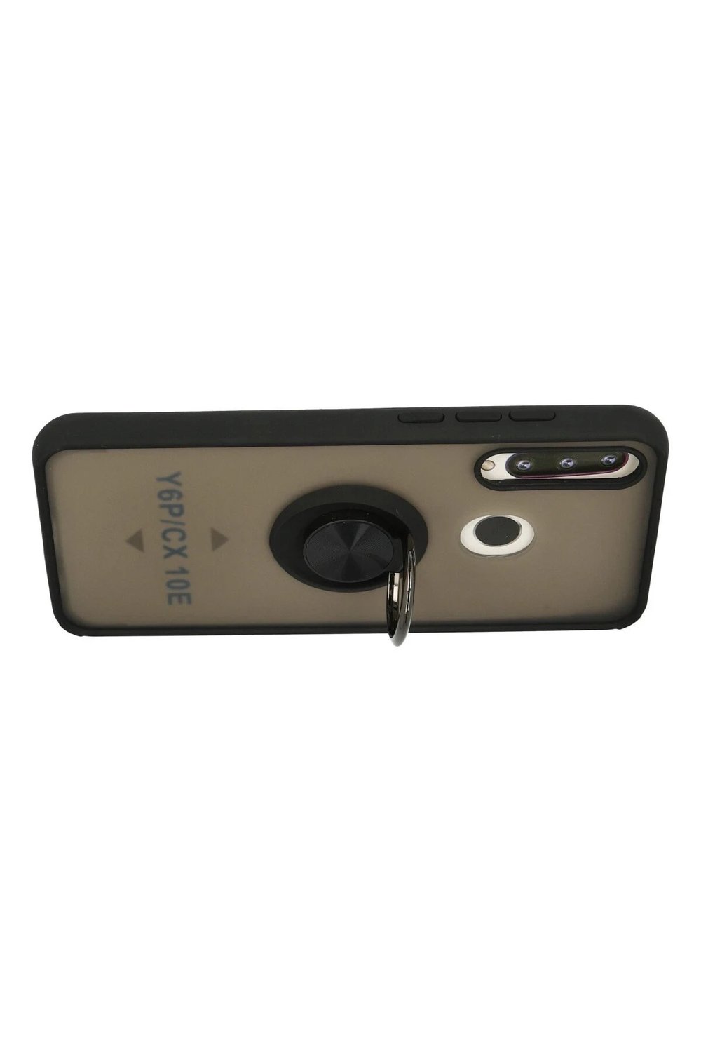 Mey İthalat®  Huawei Y6P Kılıf Montreal Yüzüklü Silikon Kapak - Siyah