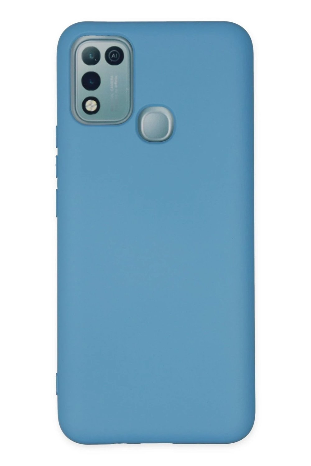 Mey İthalat®  İnfinix Hot 10 Play Kılıf Nano içi Kadife Silikon - Mavi