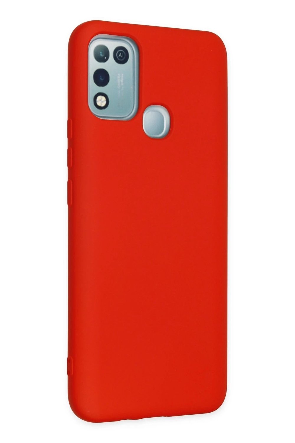 Mey İthalat®  İnfinix Hot 10 Play Kılıf Nano içi Kadife Silikon - Kırmızı