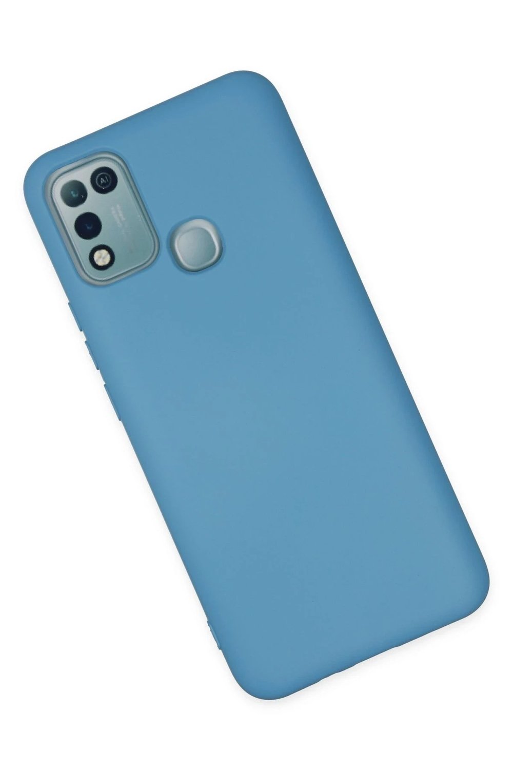 Mey İthalat®  İnfinix Hot 10 Play Kılıf Nano içi Kadife Silikon - Mavi