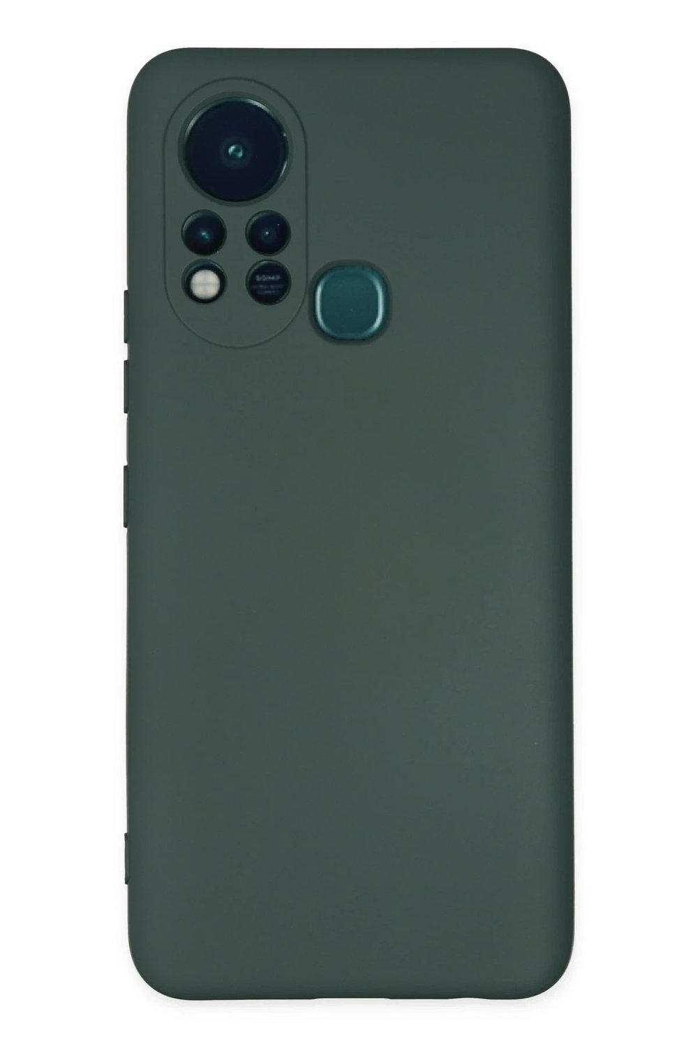 Mey İthalat®  İnfinix Hot 11s Kılıf Nano içi Kadife Silikon - Koyu Yeşil
