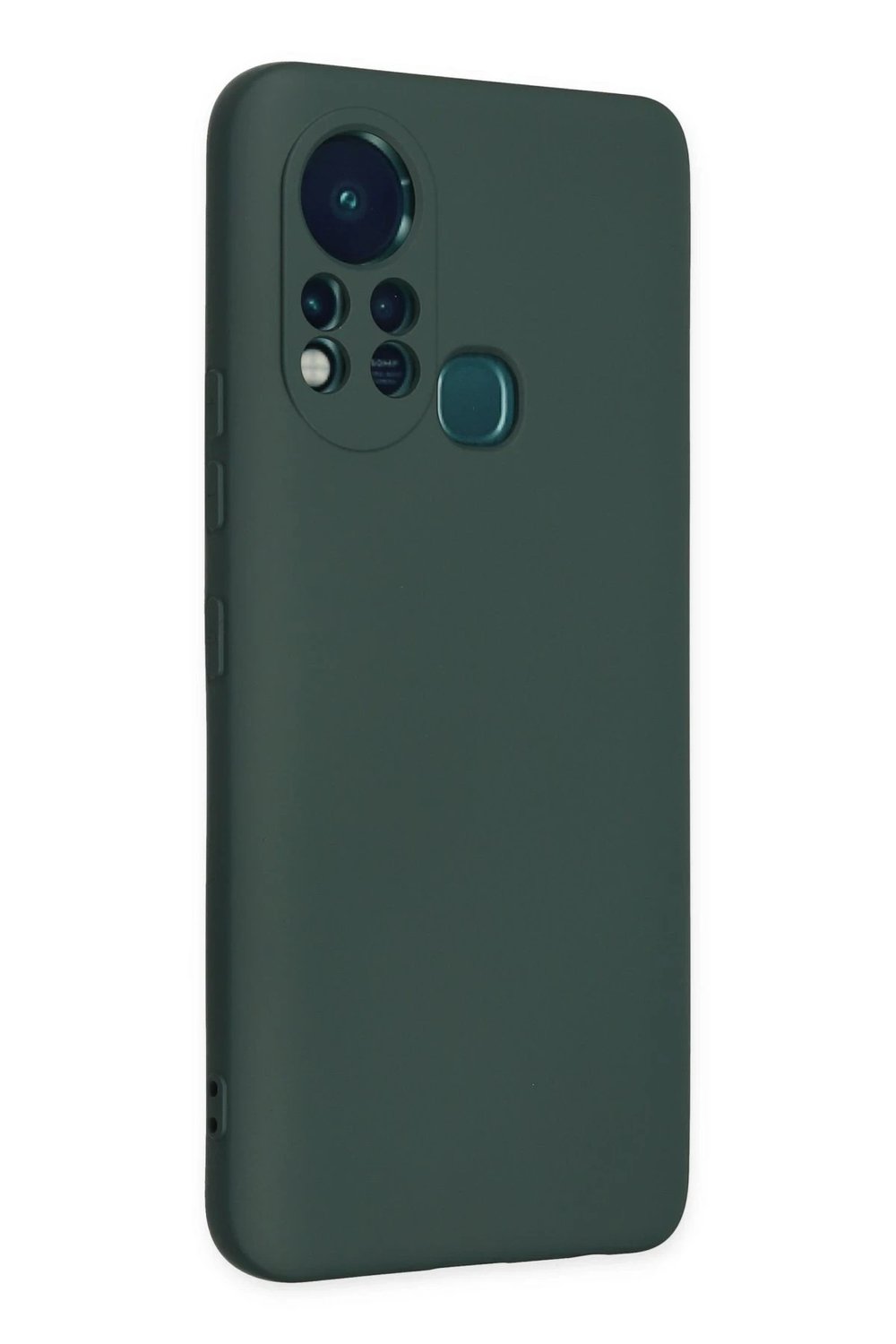 Mey İthalat®  İnfinix Hot 11s Kılıf Nano içi Kadife Silikon - Koyu Yeşil