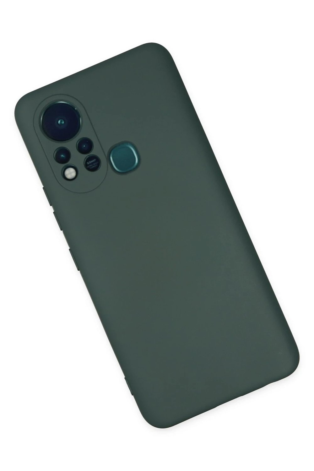 Mey İthalat®  İnfinix Hot 11s Kılıf Nano içi Kadife Silikon - Koyu Yeşil