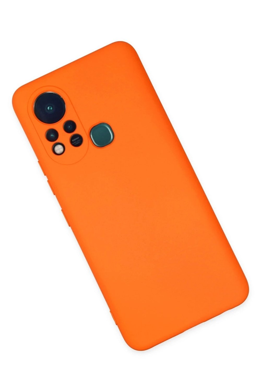 Mey İthalat®  İnfinix Hot 11s Kılıf Nano içi Kadife Silikon - Turuncu