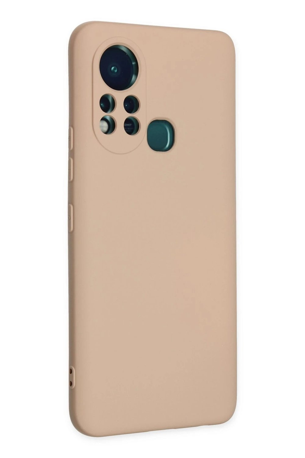 Mey İthalat®  İnfinix Hot 11s Kılıf Nano içi Kadife Silikon - Pudra