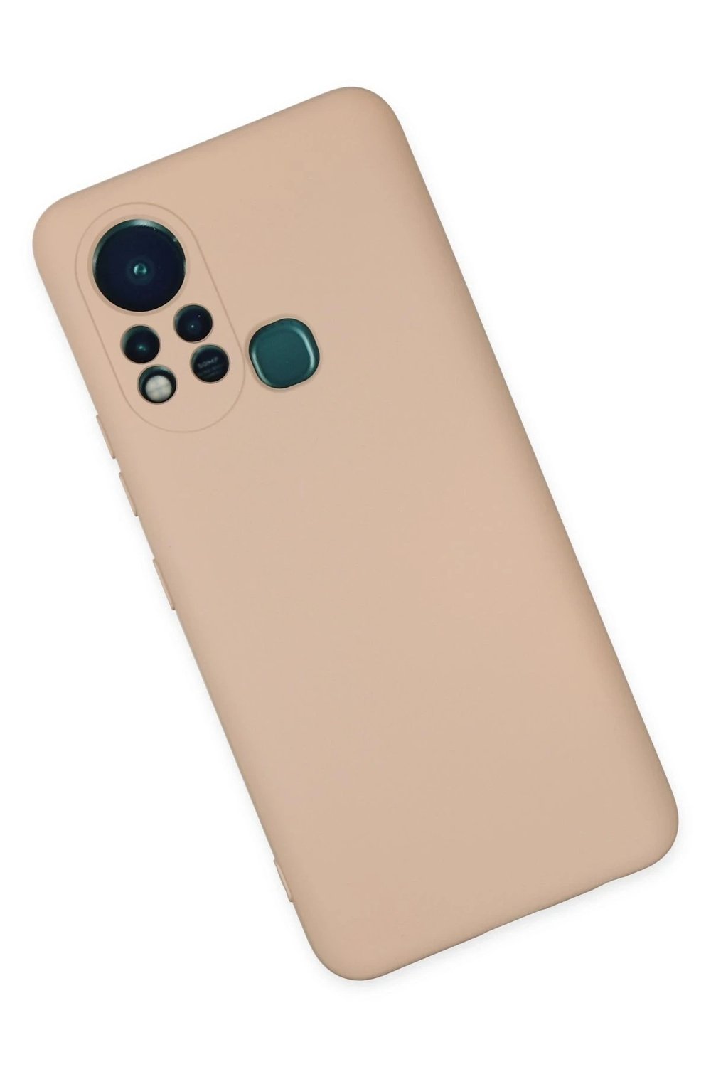 Mey İthalat®  İnfinix Hot 11s Kılıf Nano içi Kadife Silikon - Pudra