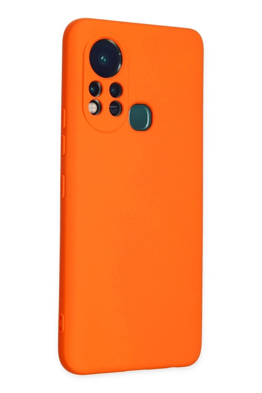 Mey İthalat®  İnfinix Hot 11s Kılıf Nano içi Kadife Silikon - Turuncu