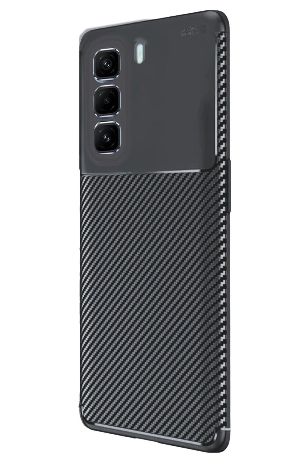 Mey İthalat®  İnfinix Hot 50 4G Kılıf Auto Focus Karbon Kapak - Siyah
