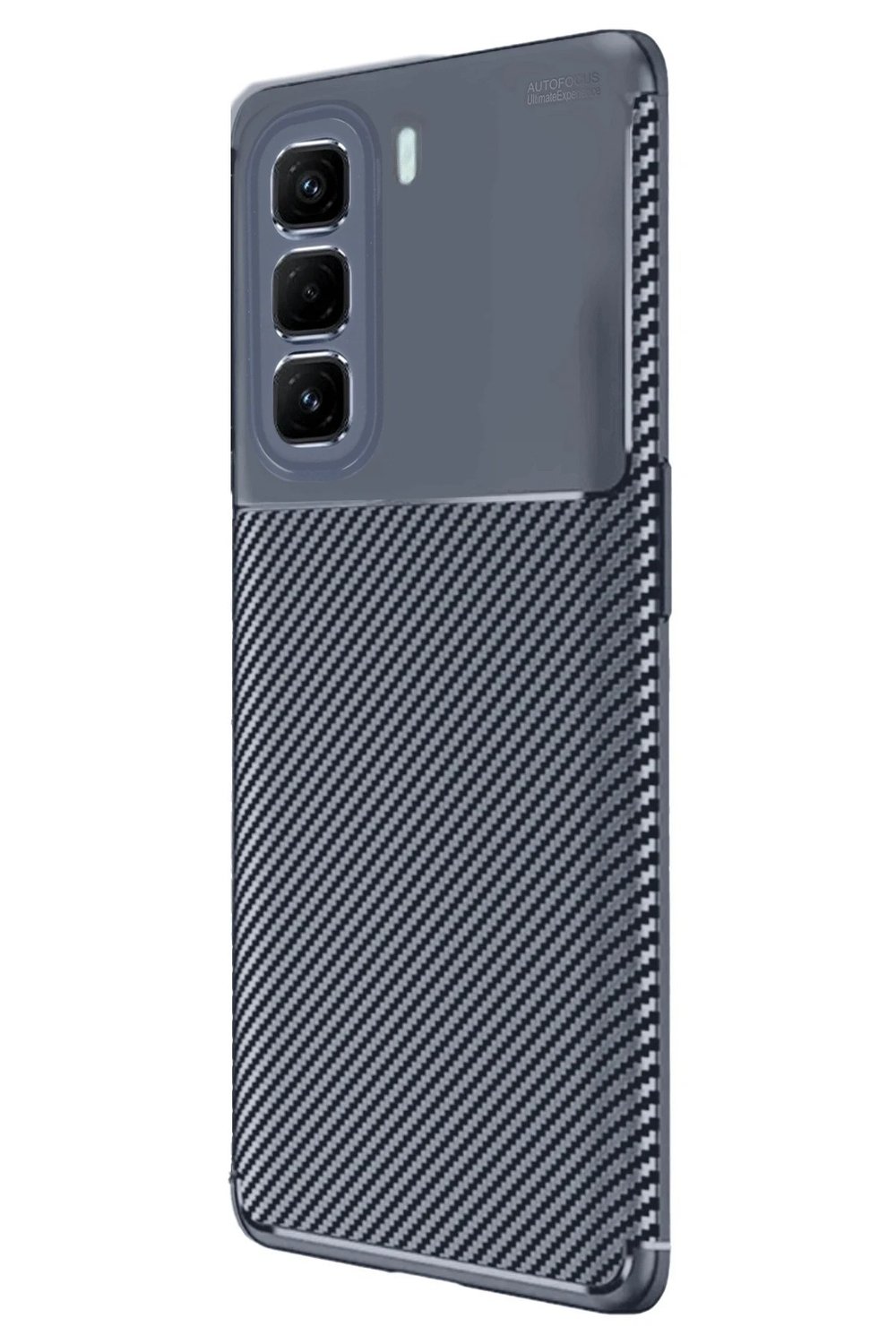 Mey İthalat®  İnfinix Hot 50 4G Kılıf Auto Focus Karbon Kapak - Lacivert