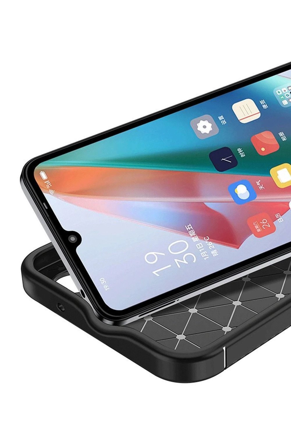 Mey İthalat®  İnfinix Smart 9 Kılıf Auto Focus Karbon Kapak - Siyah