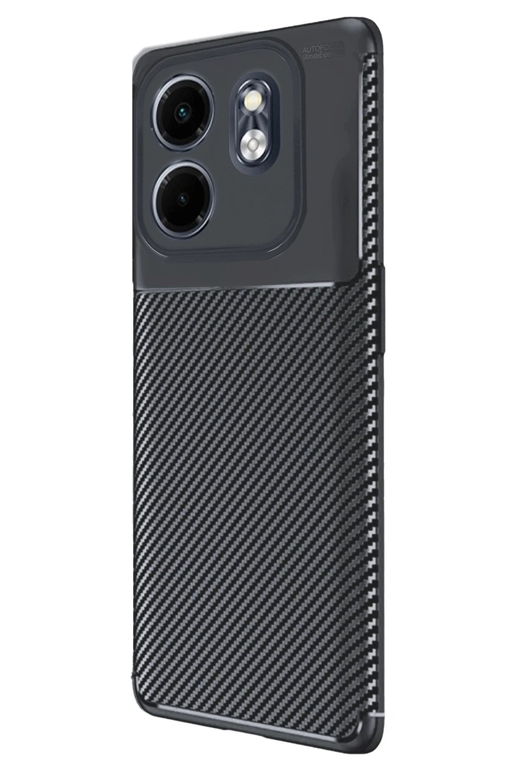 Mey İthalat®  İnfinix Smart 9 Kılıf Auto Focus Karbon Kapak - Siyah