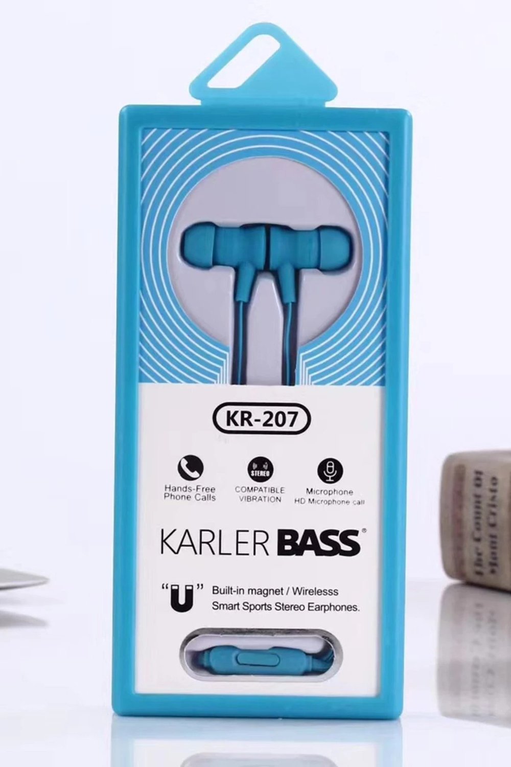 Mey İthalat®  KR-207 Mıknatıslı Kablolu Kulaklık - Mavi