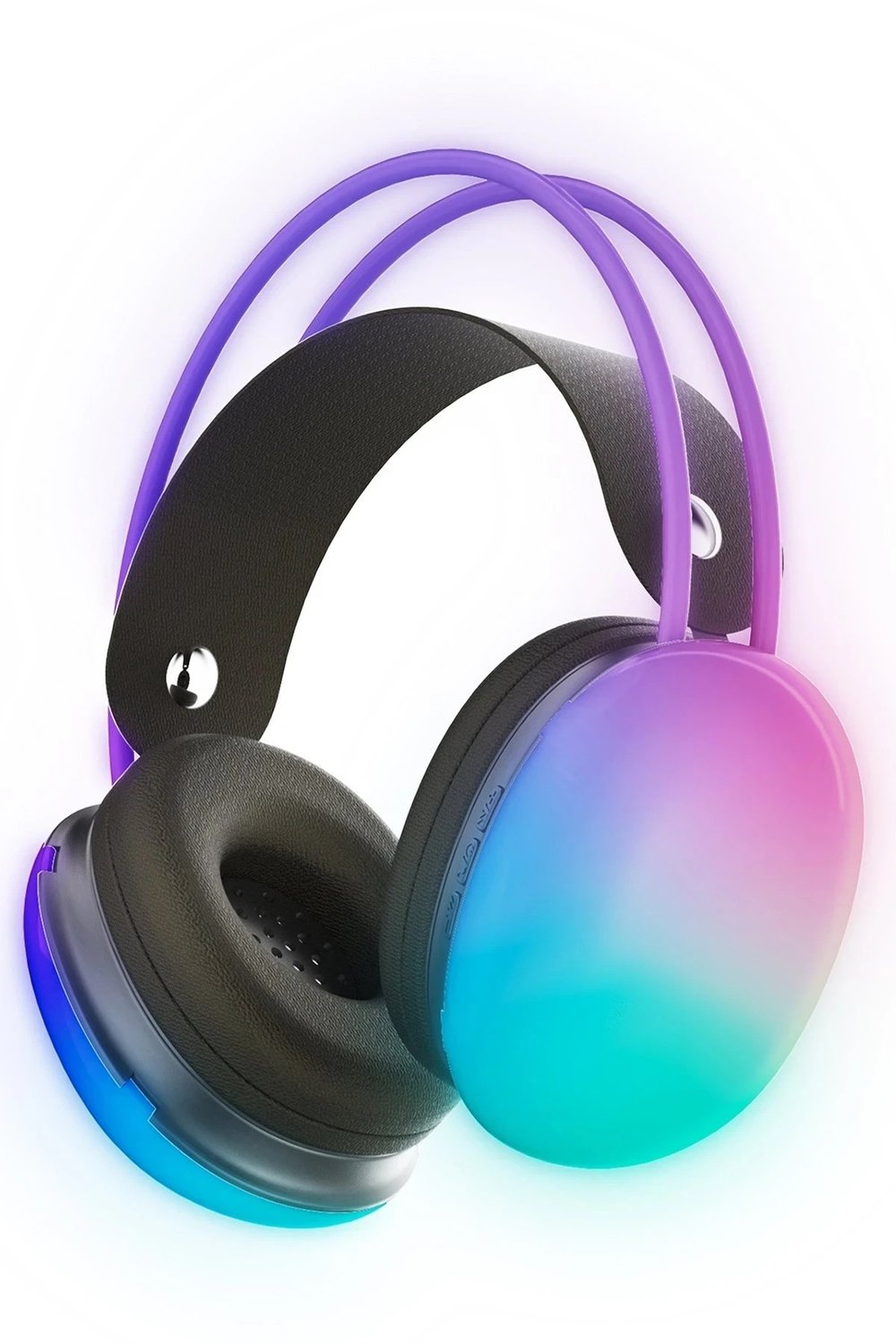 Mey İthalat®  KRH1 RGB Kafaüstü Kablosuz Kulaklık - Gri