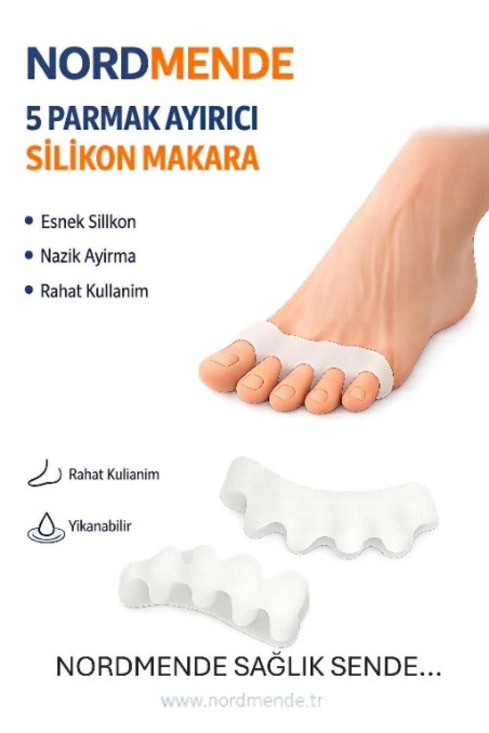 Mey İthalat® **** NORDMENDE 1164 Silikon Parmak Arası Geçmeli Makara