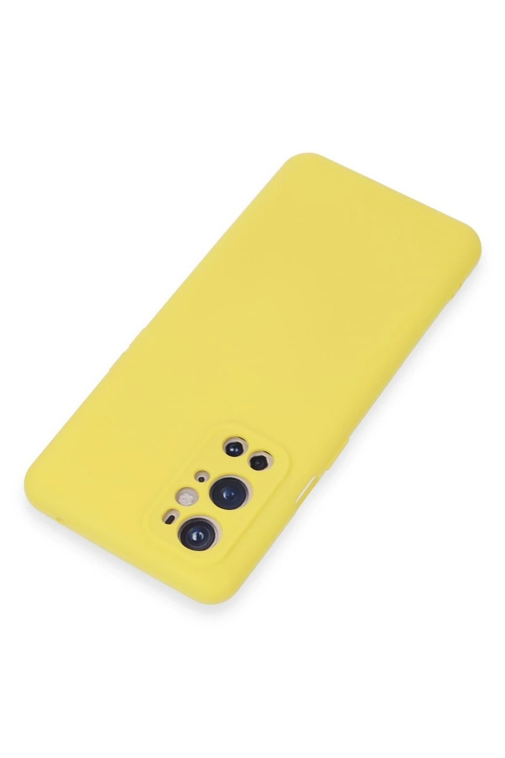 Mey İthalat®  One Plus 9 Pro Kılıf Nano içi Kadife Silikon - Sarı
