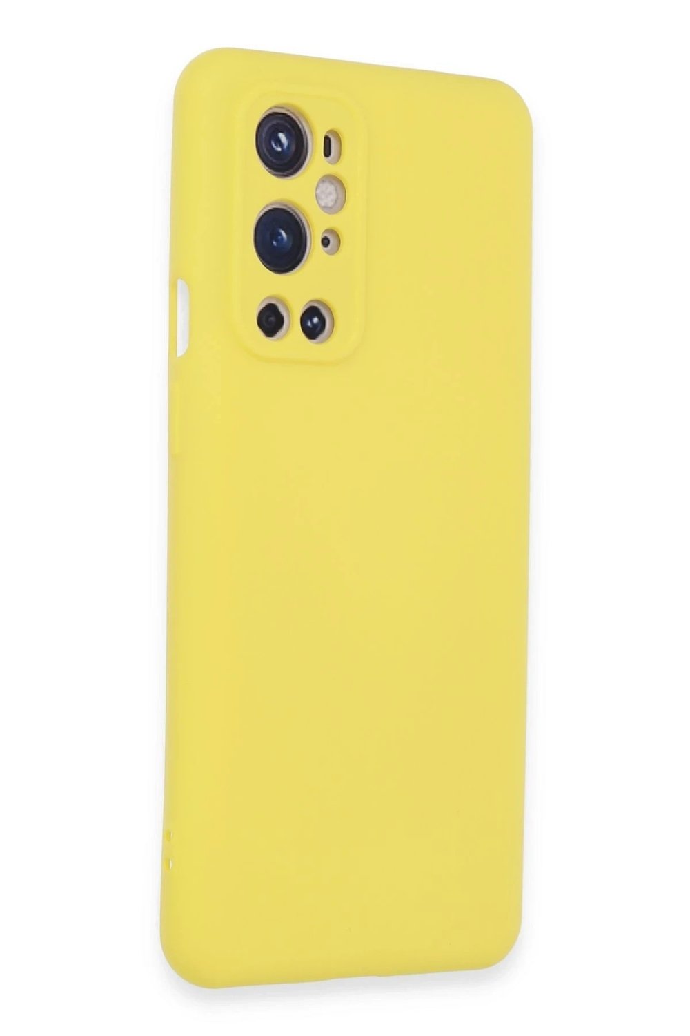 Mey İthalat®  One Plus 9 Pro Kılıf Nano içi Kadife Silikon - Sarı