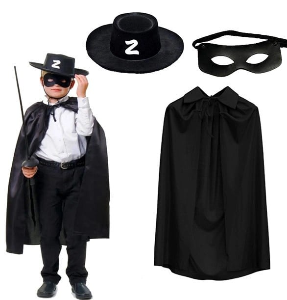 Mey İthalat®  Pelerini Şapkası ve Maske Seti Çocuk Boy