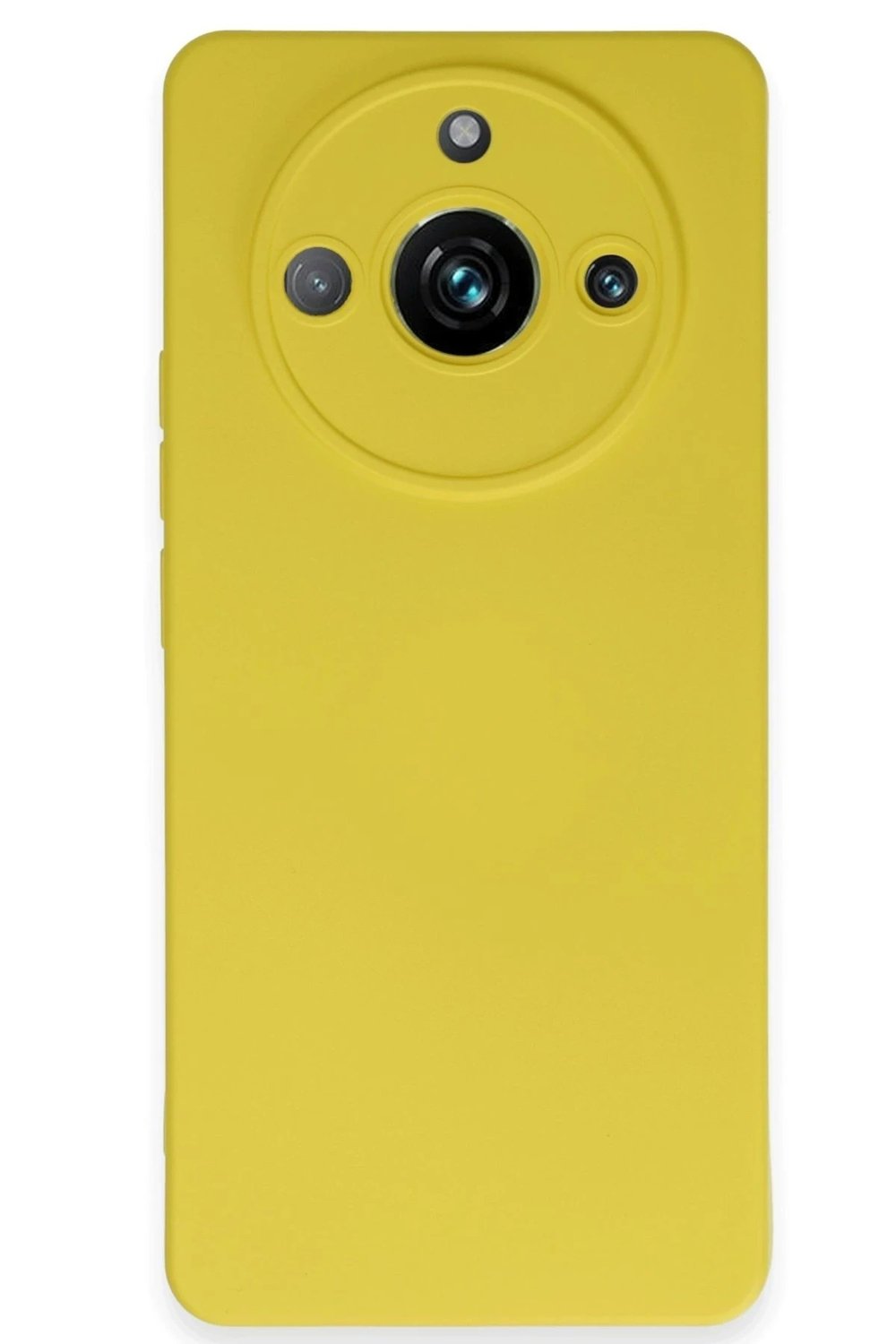 Mey İthalat®  Realme 11 Pro Kılıf Nano içi Kadife Silikon - Sarı