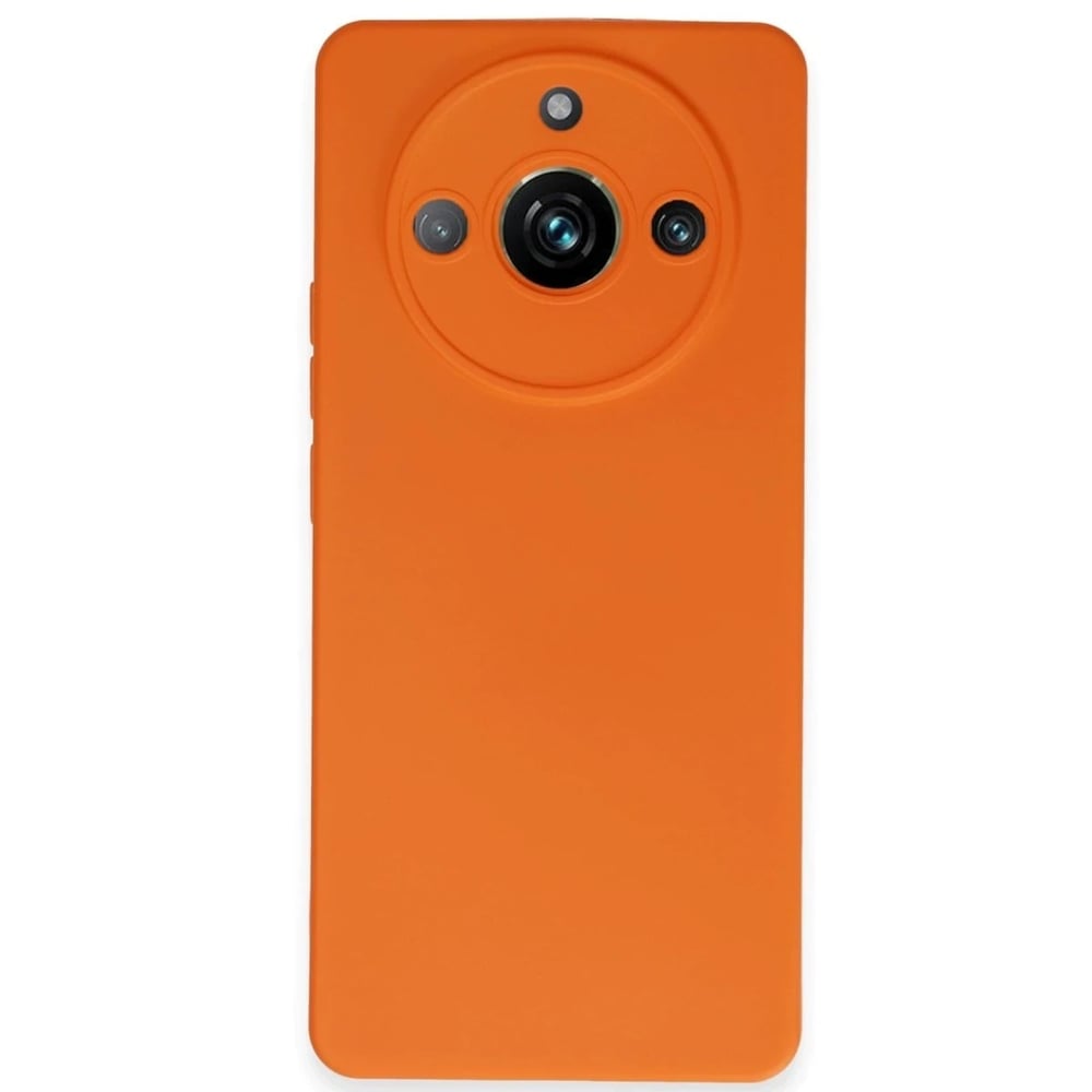 Mey İthalat®  Realme 11 Pro Kılıf Nano içi Kadife Silikon - Turuncu