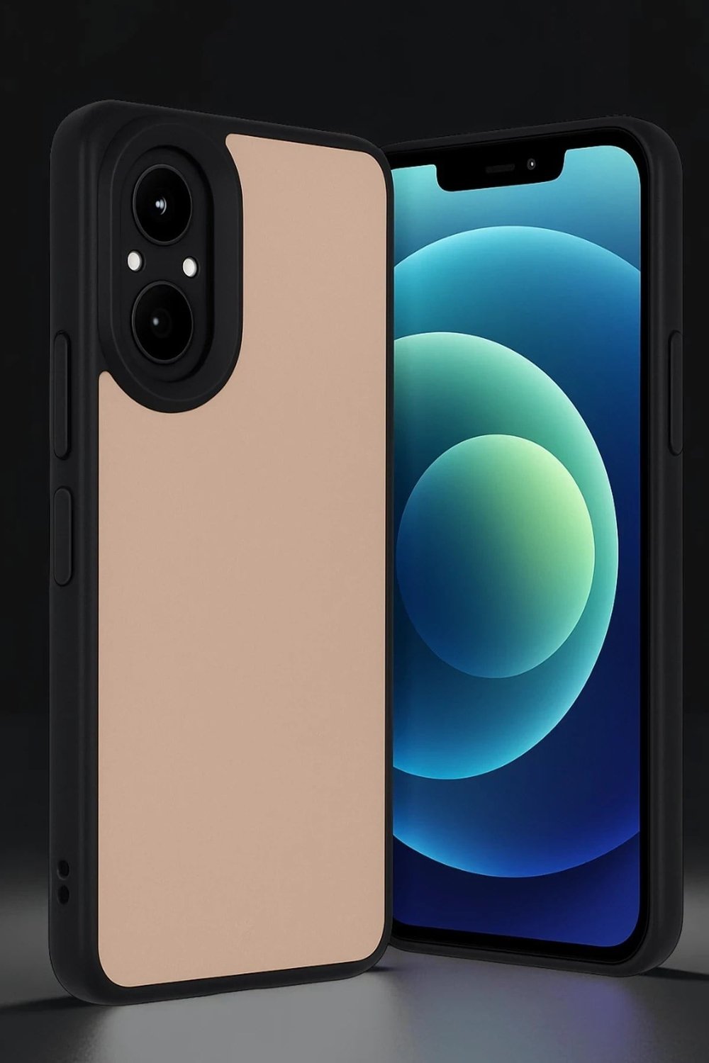 Mey İthalat®  Realme 12 Lite Kılıf Aras Deri Kapak - Pudra