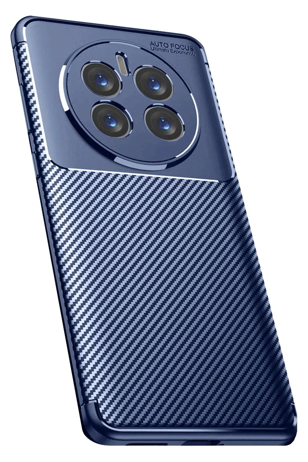 Mey İthalat®  Realme 12 Pro Plus Kılıf Auto Focus Karbon Kapak - Lacivert