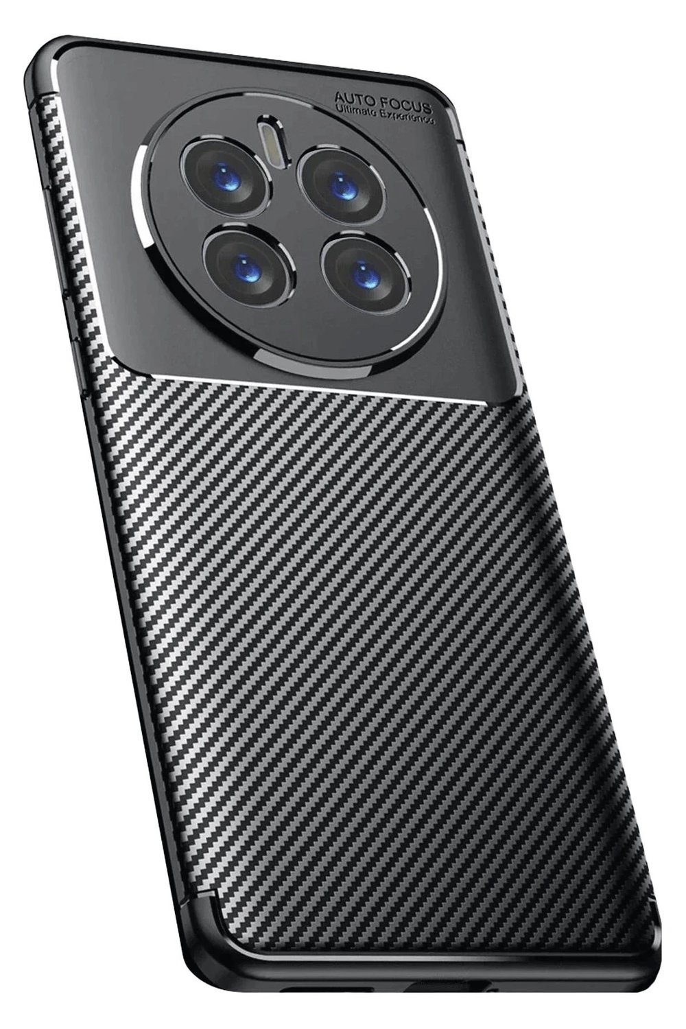 Mey İthalat®  Realme 12 Pro Plus Kılıf Auto Focus Karbon Kapak - Siyah