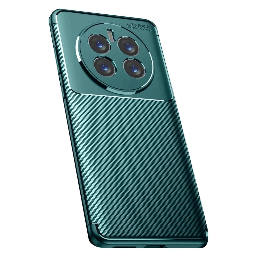 Mey İthalat®  Realme 12 Pro Plus Kılıf Auto Focus Karbon Kapak - Koyu Yeşil