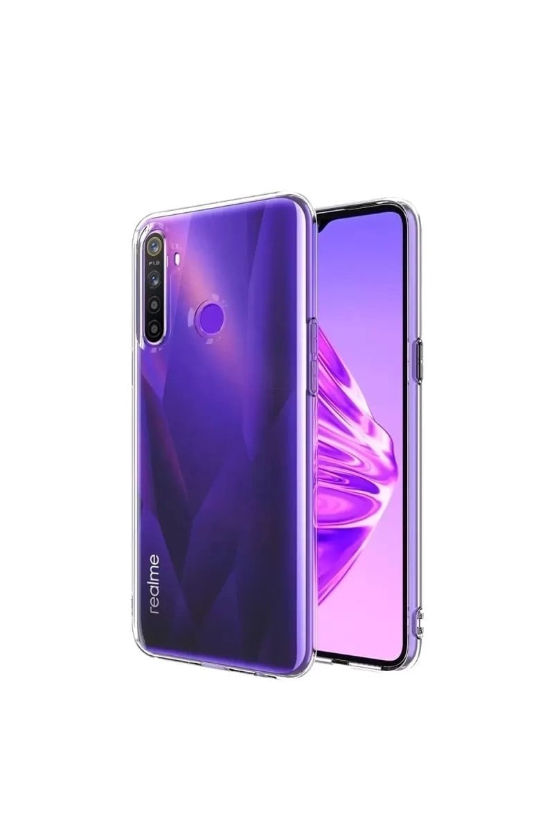 Mey İthalat®  Realme 5i Kılıf Lüx Şeffaf Silikon