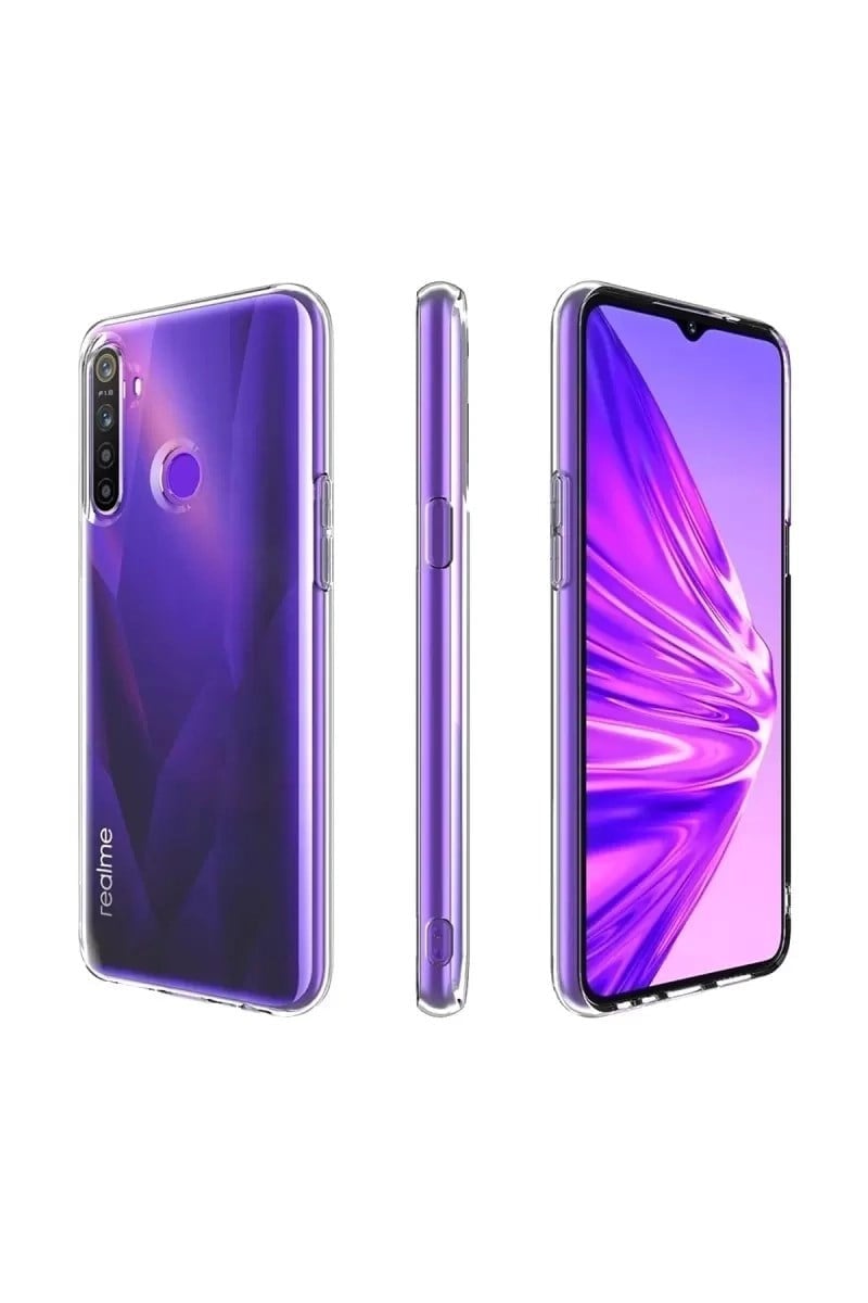 Mey İthalat®  Realme 5i Kılıf Lüx Şeffaf Silikon